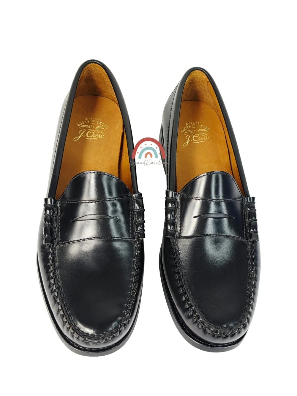 New! J. Crew Camden Leather Loafers Black 9.5